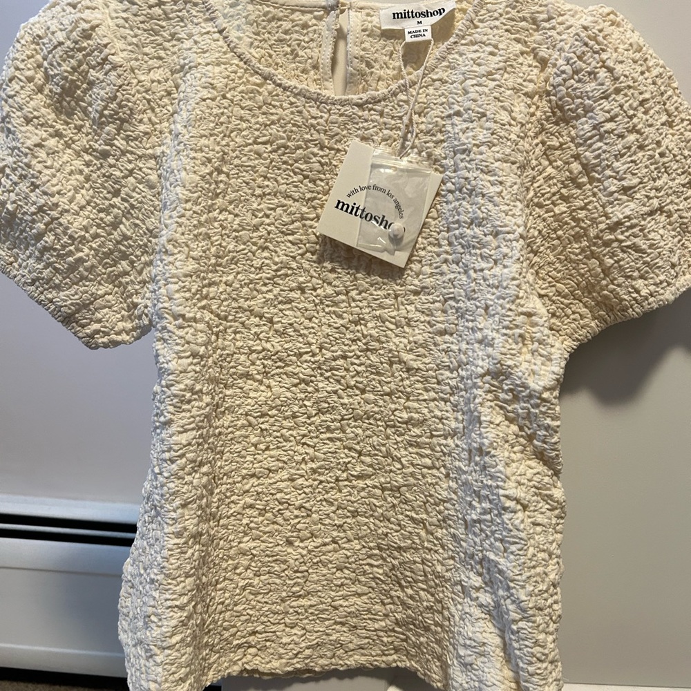 NWT Mittoshop Cream Top